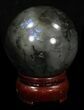 Flashy Labradorite Sphere - Great Color Play #32060-2
